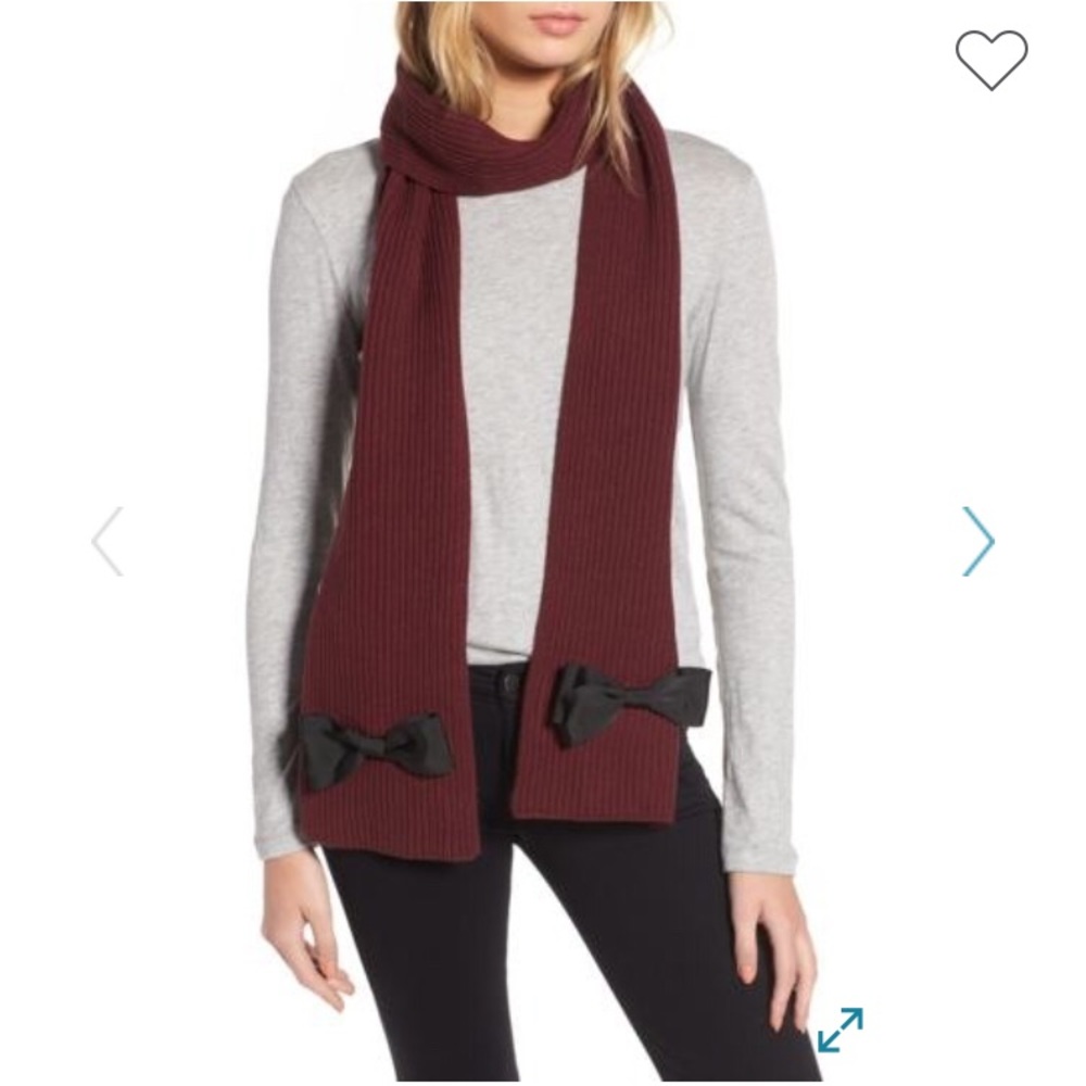 Kate Spade Grossgrain bow muffler scarf